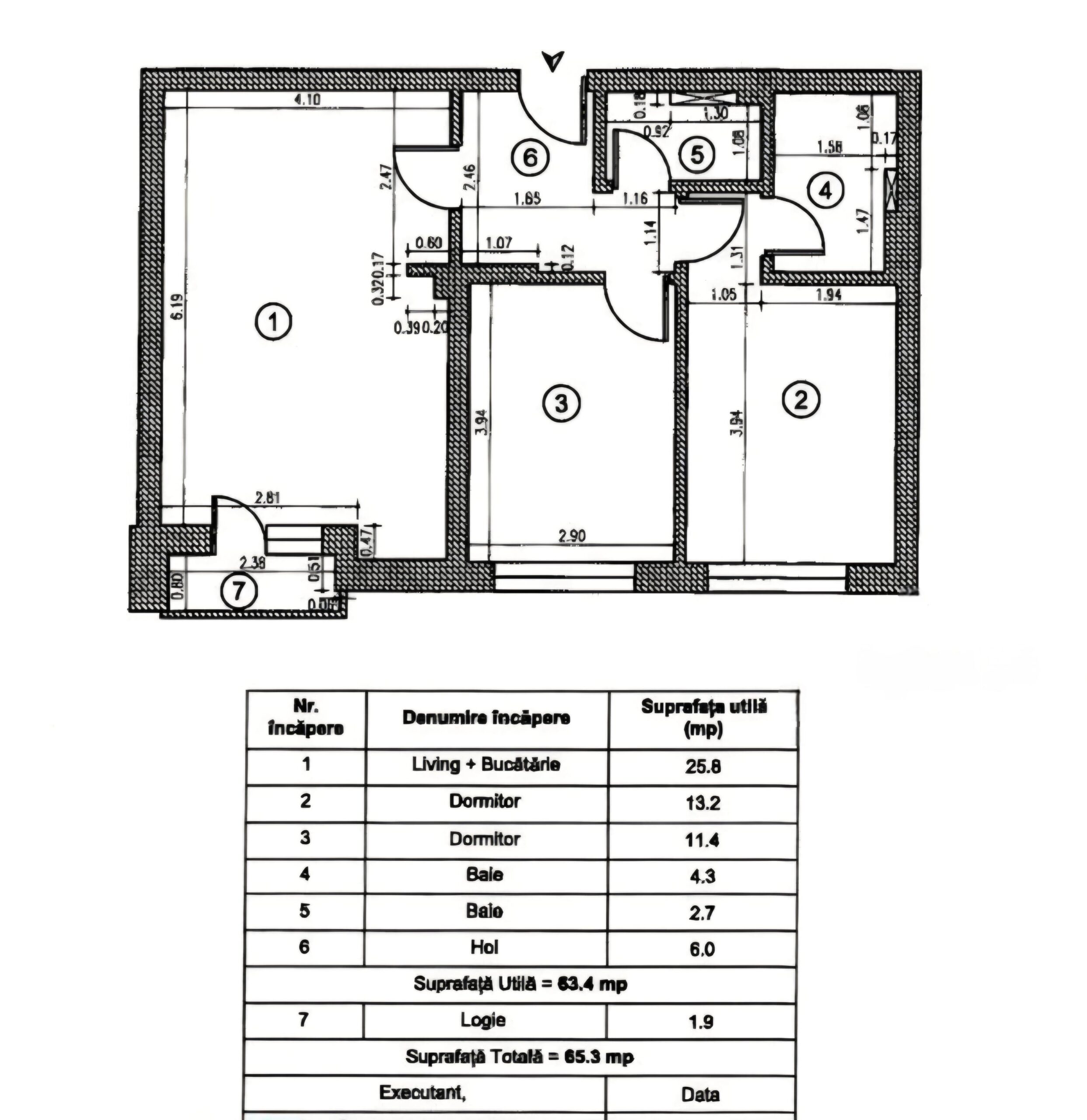 Apartament 3 camere